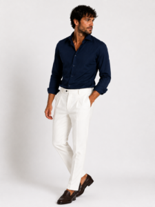 Camicia Tinta Unita Popeline Elasticizzato