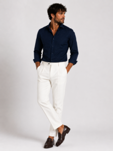 Camicia Tinta Unita Popeline Elasticizzato