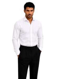 Camicia Tinta Unita Popeline Elasticizzato
