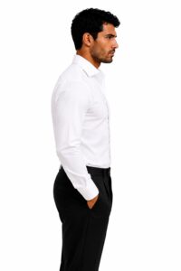 Camicia Tinta Unita Popeline Elasticizzato