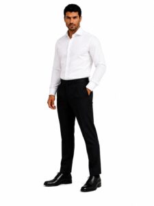 Camicia Tinta Unita Popeline Elasticizzato