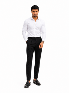 Camicia Tinta Unita Popeline Elasticizzato Collo Esagono