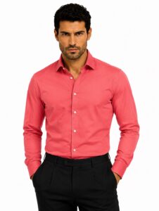 Camicia Tinta Unita Popeline Elasticizzato